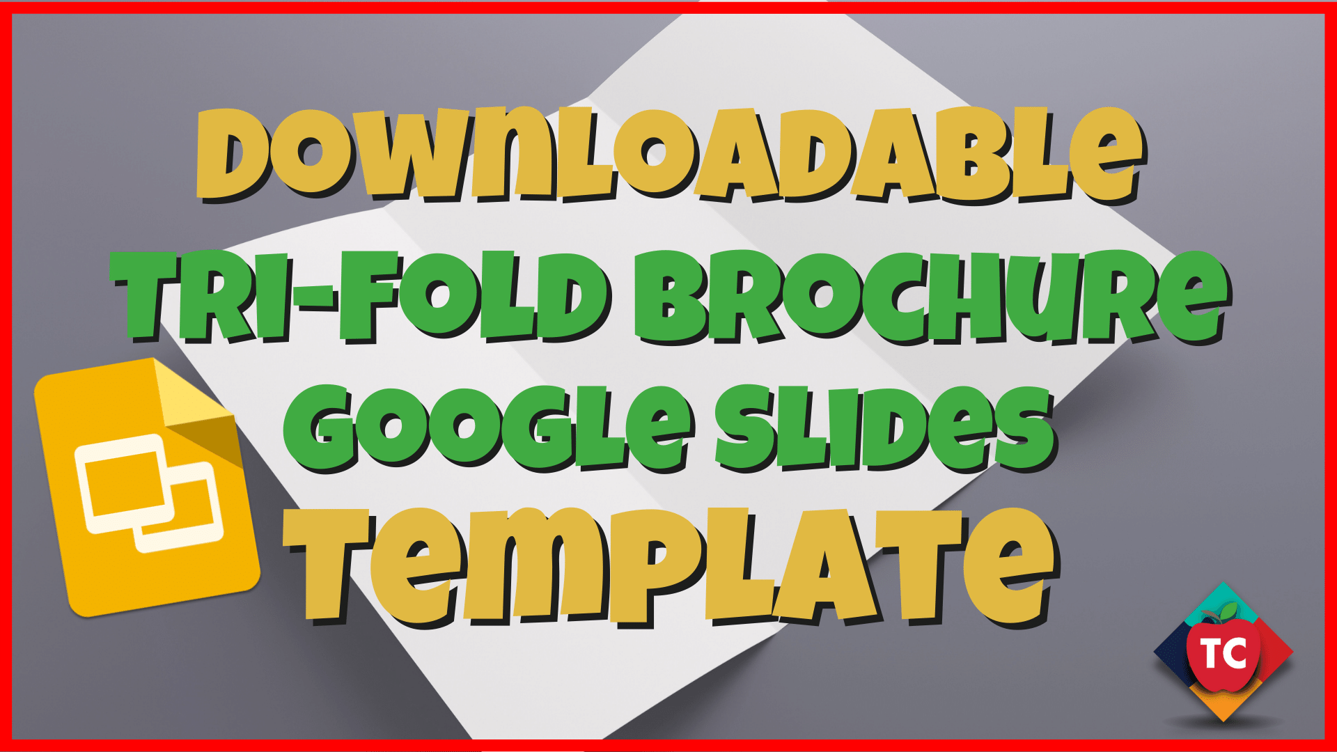 Downloadable Tri-Fold Brochure Google Slides Template Pop-up